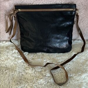 Head Regal Elegant Black and Brown Crossbody Bag